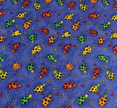 Ladybug Polka Dot Heart Fabric Kari Pearson For SSI Red Green Orange Blue BTHY