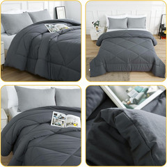 100% Cotton Filled Comforter, Premium Upgraded Cotton Bed Quilt Suitable for All