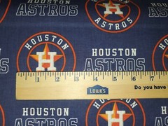 Houston Astros Fabric by the 1/2 Yard 100%Cotton Fabric