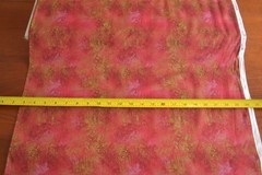 By 1/2 Yd, Pink Red Gold Print Quilt Cotton, RJR/Beyer/Northern Lights/0494,B713