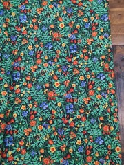 Lot of Fabric, floral, solid, dots, yellows and greens, 1lb 1oz