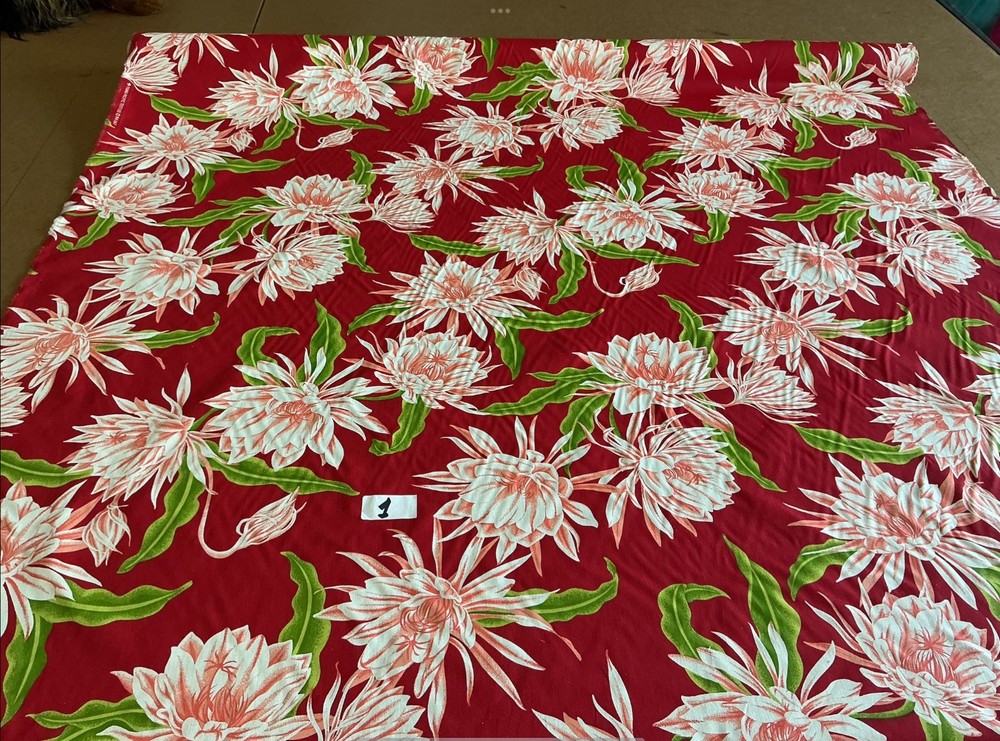 45″ Wide HAWAIIAN PRINT Cotton Blend Fabric By The Yard