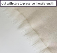 Bianna Ivory/Off White Faux Fur Fabric, by the Yard, American Seller, Luxury Sha