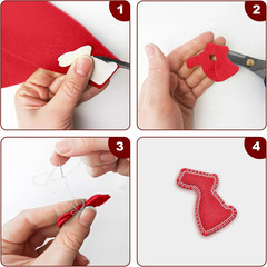 20PCS Red Felt Fabric Sheets – 8″X 12″ Single Color for Crafts, Sewing, Patchwor