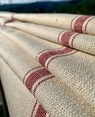 Grain Sack Fabric by the Yard, Ticking Fabric, French Country, Cottage Farmhouse