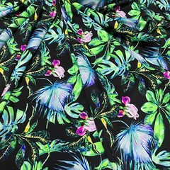 Spandex Fabric Tropical Neon Print 4-Way Stretch 60″ wide Swimsuit By the Yard