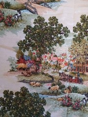 Boucle English Countryside Farmhouse Fabric Horse Buggy 46″x4yds 2 Pieces