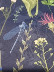 Lunarable Green Night Wildflower Velvet Fabric Panel 113×62 Large Botanical