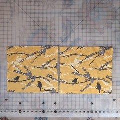 Joel Dewberry Westminster Fibers Sparrows Cotton Fabric remnants two- 11″ x 13″