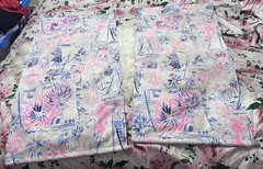 LILLY PULITZER Fabric Lot 2 Sea To Shining Sea 37”L x 19”W Canvas Panels 🩷💙