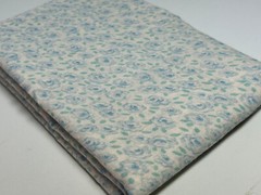 Vintage Fabric,cream with light calico flowers and leaves, 1yd, very lite fabric