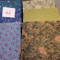 LOT OF 15 FAT QUARTERS COTTON FABRIC ASSTD COLORS & DESIGNS lot 22