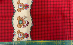 DAISY KINGDOM-TED E. BEAR CHRISTMAS BORDER #3722 BY PAST & PRESENTS – 1 3/8YARDS