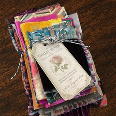Boho Revival Fragment Pack, 30 Vintage & Reclaimed Fabric Pieces, Textile Art