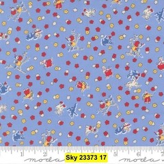 Moda 30s Playtime 100% cotton fabric by the yard 36×44 Sky Blue 23373 17