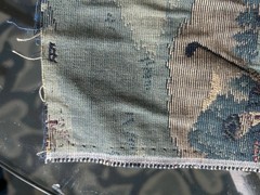 Tapestry Fabric Golfers Theme Raw Edge Width 23-26.5 Inches X Length 56.5 Inches