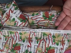 Seasons Greetings by Fabri-Quilt # 536 1 Yard Music Note Christmas Fabric