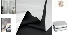Elegant Black & Silver Blackout Fabric – Lightweight, 1 Yard with UV Protection