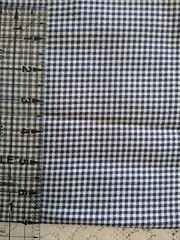 REMNANT Navy Blue & White 1/16″ Micro-Gingham Check Fabric 16″ x 23″