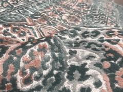 Cut Velvet Tapestry “Muir” Teal/ Apricot DV Kap 4376 43 x 56 Made to Order BoHo