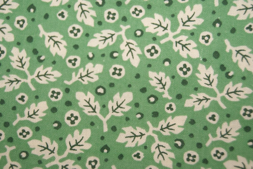 1 Yd Aunt Grace Judie Rothermel Marcus Bros Green Leaf Quilt Top Fabric