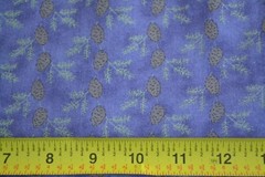 By 1/2 Yd, Vintage, Brown & Green on Lavender Quilt, Peter Pan/Tree House N1327