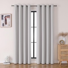 Grommet Blackout Curtains for Bedroom and Living Room – 2 Panels Set Thermal …