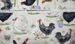 Fabric – Chicken Print – Brother Sister Design Studio – 1/2 yard