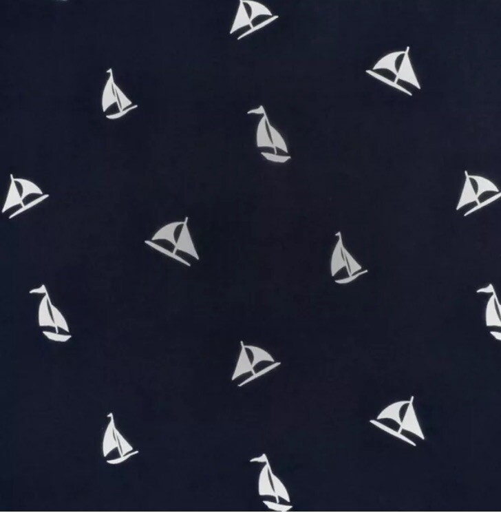 Ralph Lauren Nautical, Sailboat, Ocean Racer Fabric, Embroidered, Fabric, Ahoy