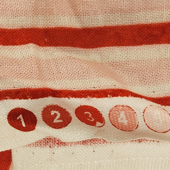 Hobby Lobby 3+ yds x 41″ Cotton Fabric Cut 3 Pcs Red Pink Striped Peppermint