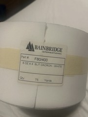 Bainbridge International F80/400 8oz x 4” Slit Dacron White 75 Yards Sailcloth