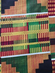 Kente Cloth Fabric | 100% Cotton African Print By the Yard| Sewing Quilting