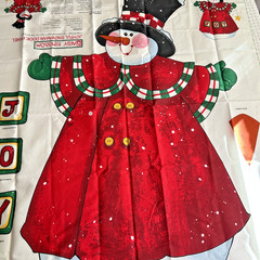 VTG 90s Daisy Kingdom Santa Moose Joyful Snowman Door Panels Cut N Sew Lot of 3