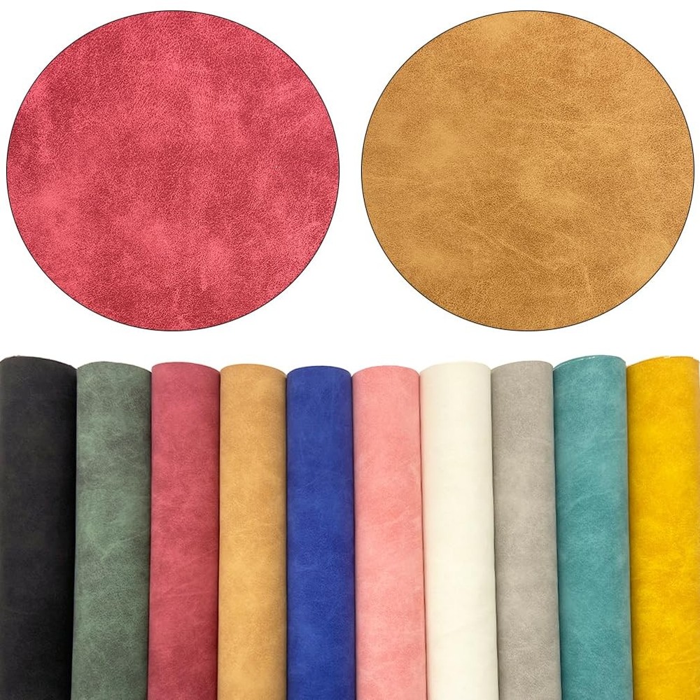 Soft Suede Faux Leather Sheets – 10 Colors, 8×12 Inches for DIY Crafts