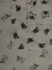 Cotton Quilt Fabric Lot of 3 Long Quarters Children Figures Marshall Dry Goods
