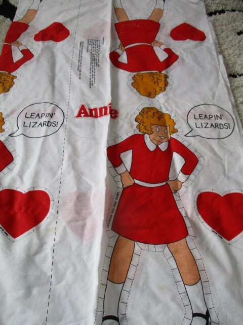 NEW/UNCUT Vintage ANNIE Cut Out Pillow Doll Fabric Panel By Springs Mills 1982