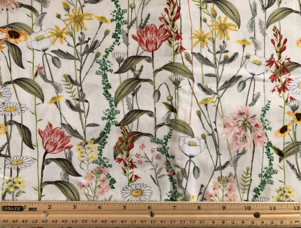 Fat Quarter Vintage Floral Cotton Fabric