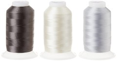 DecoBob 80wt Cottonized 3 x 2000m, Antique White, Dove Grey, Charcoal