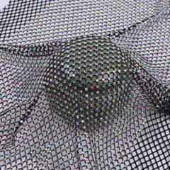 30 100CM AB Crystal Rhinestone Beaded Mesh Net Fabric Stretch Glitter DIY Shoes