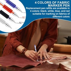 Bcautay Heated Erasable Fabric 1 Count (Pack of 20), Blue/Black/White/Red
