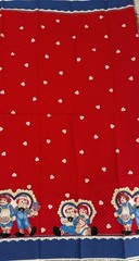 VTG Daisy Kingdom Raggedy Ann & Andy Hearts & Flowers Panel & Skirt SZ 4 Jumper