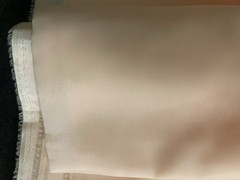 Vintage Pastel Peach Fabric 44” X 99” 2.75 Yards Polyester ? Satin Costume Silky