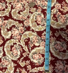 Riley Blake Floral Fabric – Burgundy Red – SC10701 – Exquisite – Gerry Robinson