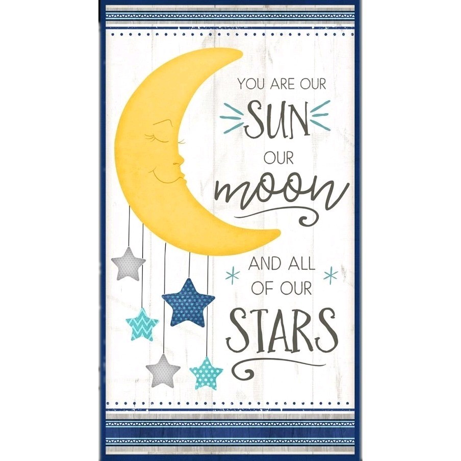 All Our Stars Panel by Jennifer Pugh for Wilmington Prints Baby Quilt 44″x24″