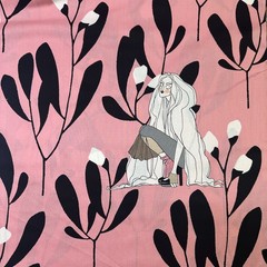 Ghastlie Glance Pink 23″ X 43″ cotton Fabric 1 Repeat by Alexander Henry