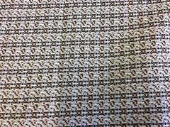 BROWN,BLUE & ECRU POLY KNIT PLAID-60 INCH WIDE- 1 3/8 YARDS