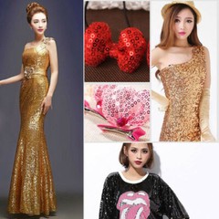 130cm Glitz Embroidery Sequin Fabric wide 150cm Wedding Party Events Decoration