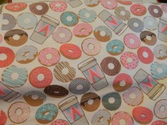 Snuggle Jo-Ann’s Homers Donut Print Cotton Flannel Fabric 7 YDS X 42 W New Pink
