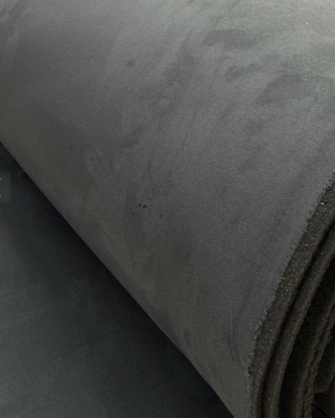 Foam Charcoal Suede Headlining Foam Backed Fabric 60″ Wide 3 yards