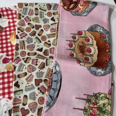 Lot Quilting Fabrics Cotton Cakes Sweets Deserts
